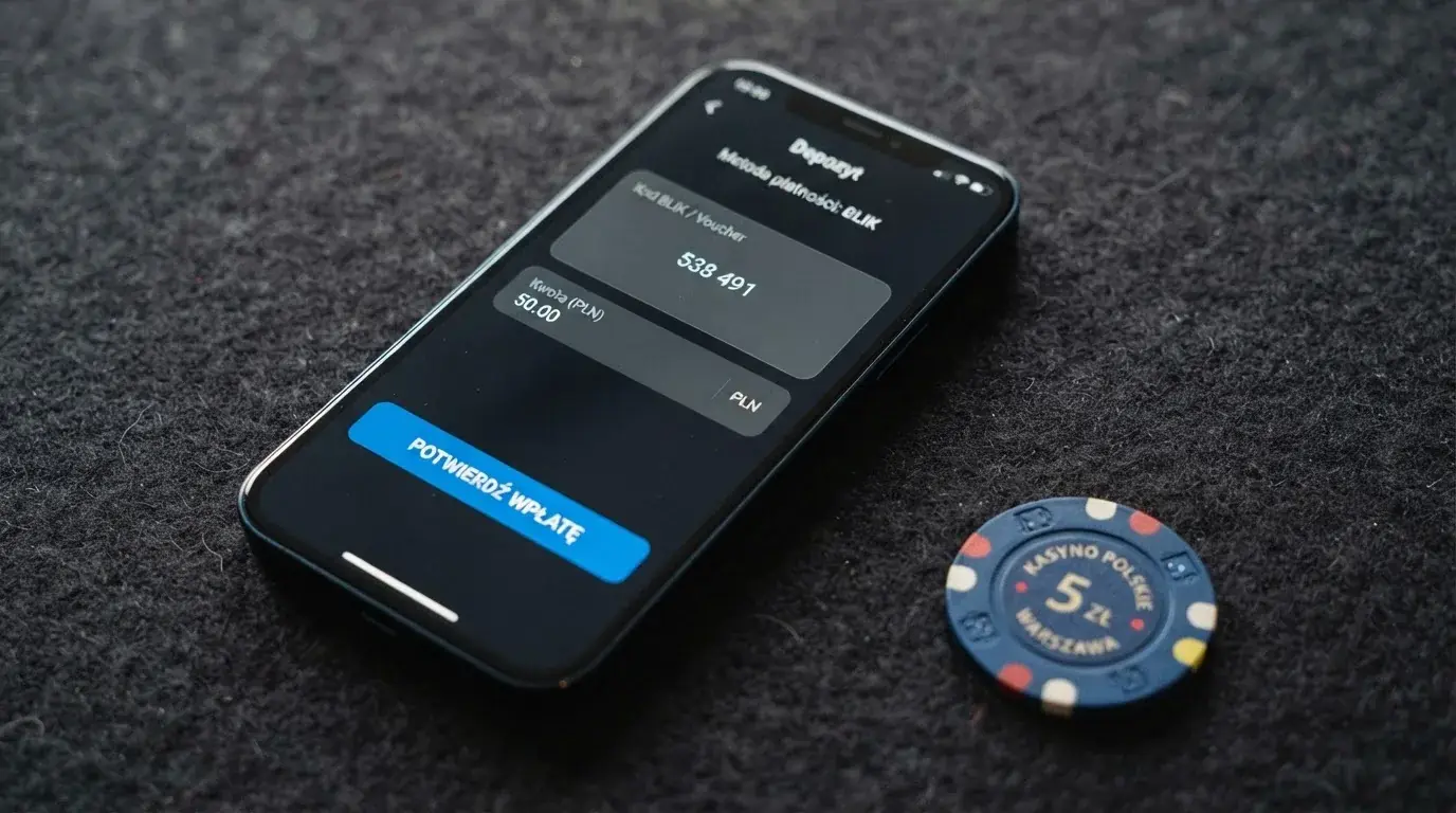 Zbliżenie na formularz wpłaty w kasynie online z polem na adres portfela kryptowalutowego BNB Smart Chain.