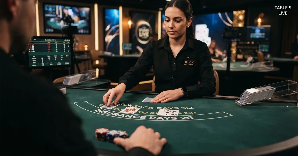 Blackjack na żywo w Polsce 2026 — legalne stoły, zasady i przewaga kasyna